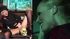 Natalia Faith Fingers Ass and Pussy with Dildo in Lingerie and Pantyhose