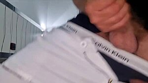 italian stepson with huge cock fucks bed then cums closeup on phone