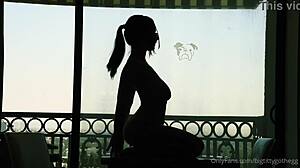 wanna see bigtittygothegg silhouette ride that dildo hard??