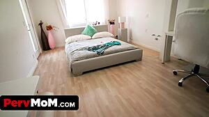 stepmom tempts stepson to breed her milf pussy with creampie load