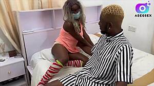 south africa girlfriend flashes wet pussy before taking huge nigerian black cock doggystyle