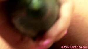 imagine a classy tattooed european lesbian beauty rimmed then analized by cucumber yoga style