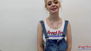 innocent coed annie archer spreads shaved pussy for deep pounding
