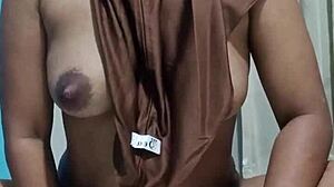 Hijab College Girl Masturbates Alone with Dildo in Quiet House