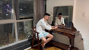 the doctor couldn't resist fucking the wheelchair patient's tight ass bareback in his anal exam room