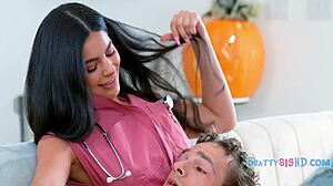 latina step sis rides my cock in halloween costume turning me into man finally