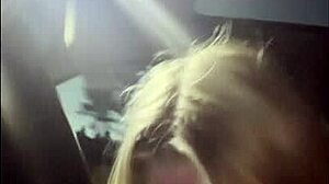 Fat TikTok babe in leggings blows huge cock whole car ride