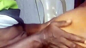 unfaithful mistress takes big black cock cum on tits rough