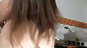 colombian latina aunt's giant cameltoe leggings masturbation for stepson