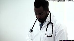 ebony doc tyler knight bends teen patient maddy for anal exam... deepthroat first! 😈