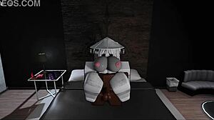 bbc pounds big ass hooker tits out in roblox hotel game