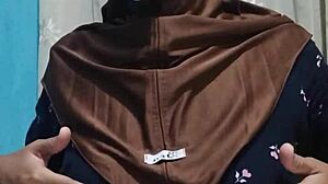 Hijab College Girl Masturbates Alone with Dildo in Quiet House