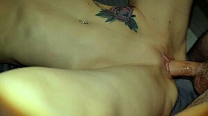 wanna see this wet teen pussy filled creampie up close
