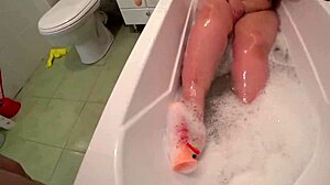 oh god my plump ass shakes wildly in bath with huge toys doggy