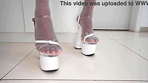 Beautiful Ebony's Juicy Breasts Bounce in First Sloppy Double Penetration Anal Ride