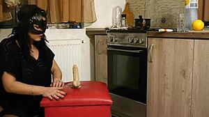 dirty joi dildo ride in kitchen leads to epic squirt! 💦🔥