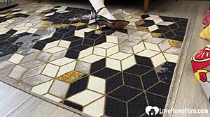 babysitter's friend drops to knees pretty face fucked hard pov