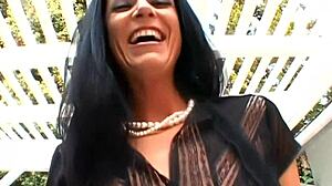 crissy cums gets her shaved pussy moist for monster cock