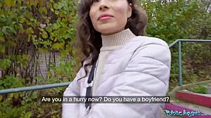 Public Agent's Big-Titted Helina Dream Sneakily Sucks Huge Dick Before Wild POV Pound