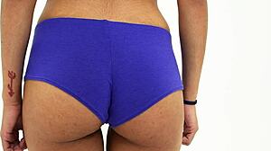 Vintage Ebony Teen Khalifa's Smooth Black Ass Sways in Retro Temptation