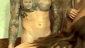 shower orgy heats up as lena coxx, andrea lapiedra and selva lapiedra get banged by big cocks