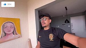 showing off new apartment then breaking it in with rough interracial fuck ft amberzinha