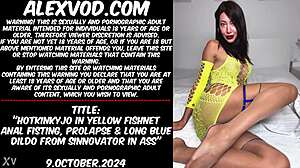 Hotkinkyjo's Yellow Fishnet Anal Fisting Prolapse