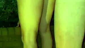 naughty milf sneaks into stranger's garden for wet pussy pounding while husband films close-up