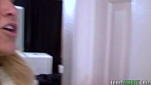 she's new blonde teen girlfriend with piercings shaved pussy homemade pov bedroom fuck session.