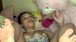 manaia bends in yoga poses as married man fingers her wet pussy during taboo dirty talk session