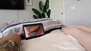 step sis dolly paige tempts watching porn together