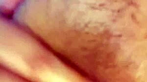 curvy latina fingers fat wet pussy lips and rubs huge clit up close