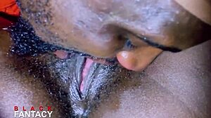 😍 Big cock ebony slut squirts wildly on monster dick in hardcore pussy pounding 💦🍆