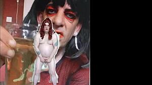 shy bisexual sissy pees naked exposed then swallows every drop