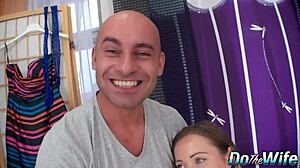 Shameful Husband Watches Horny Wife Bibi Fox Fuck Big Cock