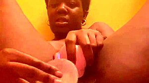 Ebony Amateur Drips Wet Pussy Juice in Extreme Dirty Talk Toy Masturbation Full Flick