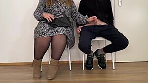 Curvy milf made me explode cum all over in public spot