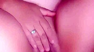 close-up homemade orgasm as she fingers post-fuck
