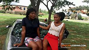 yo girls, ever seen real black amateurs scissor and cum from first tribbing?