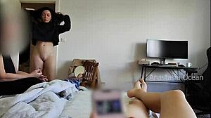 stepmom and i flash outdoors while husband relaxes showing off his huge cock publicly