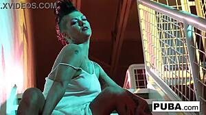 jezebelle bond strips lingerie slow, teases big tits and milf pussy close-up