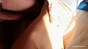 Sunshine's panties soaked in double creampie orgasms dripping everywhere