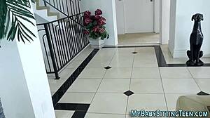 Babysitter 18-Year-Old Rides POV Cock Hard with Cumshot Finish