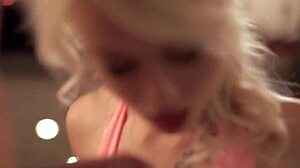 blonde milf's intriguing swallow temptation