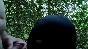 mistress kantalis unleashes chained slave ebed amid forest shadows