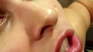 kalena mitrak lets fan watch her take anal then swallows huge cumshot pov