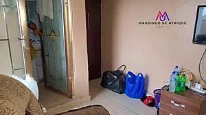 horny teen housemaid mounts stepbrother's throbbing big black cock creampie