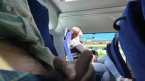 Exhibitionist Milf Sucks Cock On Bus Till Cumshot