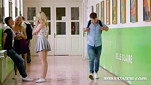 Lesbian Threesome Explodes in Restroom with Toys and Shaved Teen Tits!