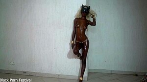 wanna oil up this perfect skinny black body's shiny small tits??